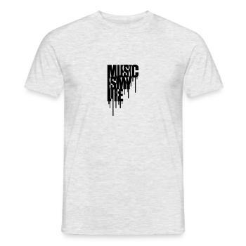 Music Is My Life Graffiti Design - T-shirt homme - gris chiné - Devant - AI Model Male 178 dark (178cm)