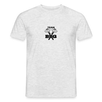Team BBQ Logo - Men's T-Shirt - heather grey - Front - AI Model Male 178 dark (178cm)