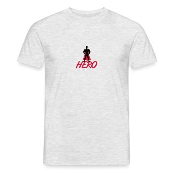 Hero - Men's T-Shirt - heather grey - Front - AI Model Male 178 dark (178cm)