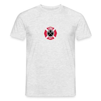 Fire Brigade logo symbol design - Men's T-Shirt - heather grey - Front - AI Model Male 178 dark (178cm)