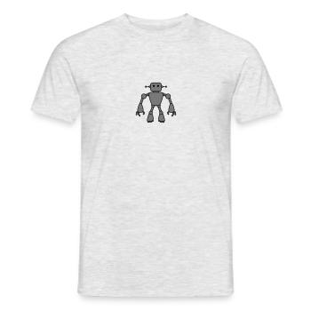 Robot Man - Männer T-Shirt - Grau meliert - Vorne - AI Model Male 178 dark (178cm)