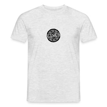 Conception de timbres Pro Gamer - T-shirt homme - gris chiné - Devant - AI Model Male 178 dark (178cm)