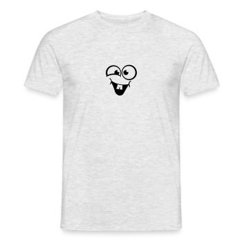 Laughing cheerful cute face - Men's T-Shirt - heather grey - Front - AI Model Male 178 dark (178cm)