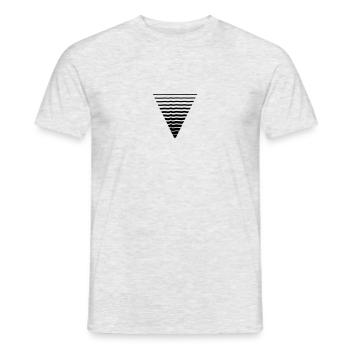 Lines many strokes triangle shape pattern - Men's T-Shirt - heather grey - Front - AI Model Male 178 dark (178cm)