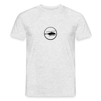 Heli Kreis Logo Design - Männer T-Shirt - Grau meliert - Vorne - AI Model Male 178 dark (178cm)