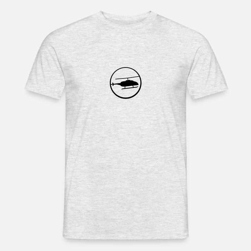 Heli Kreis Logo Design - Männer T-Shirt - Grau meliert