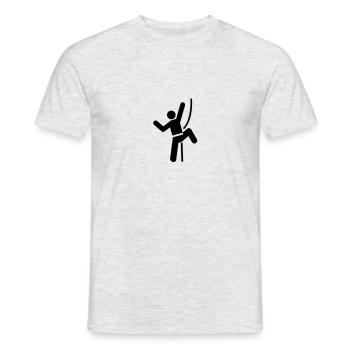 Rock Climbing - Men's T-Shirt - heather grey - Front - AI Model Male 178 dark (178cm)