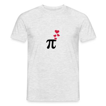 Pi - T-shirt homme - gris chiné - Devant - AI Model Male 178 dark (178cm)