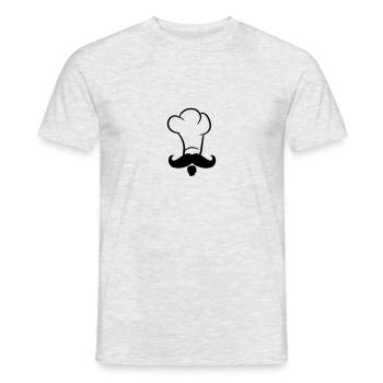 Chefkoch Mustache Moustache Kochmütze - Männer T-Shirt - Grau meliert - Vorne - AI Model Male 178 dark (178cm)