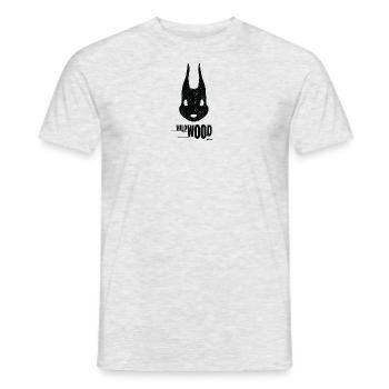 WILD WOOD SQUIRREL - BLACK - Men's T-Shirt - heather grey - Front - AI Model Male 178 dark (178cm)