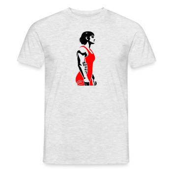Ringen - Männer T-Shirt - Grau meliert - Vorne - AI Model Male 178 dark (178cm)