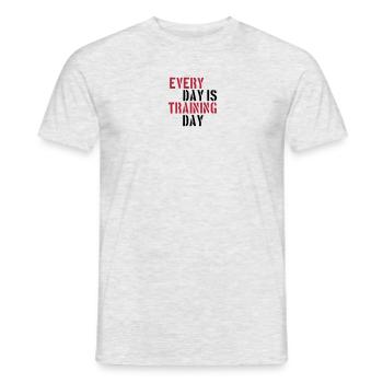 haltère cool tous les jours est la formation de jo - T-shirt homme - gris chiné - Devant - AI Model Male 178 dark (178cm)