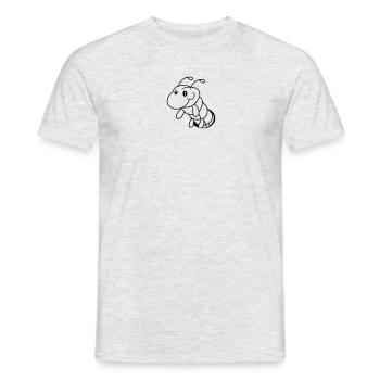 trou au sol caterpillar escargot rampant serpent d - T-shirt homme - gris chiné - Devant - AI Model Male 178 dark (178cm)