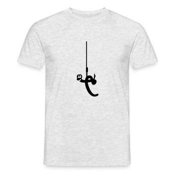 wurm_am_haken__f1 - T-shirt homme - gris chiné - Devant - AI Model Male 178 dark (178cm)
