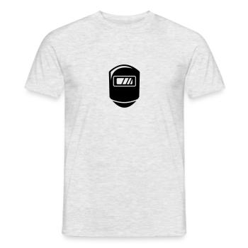 Schweißer Handmaske Geschenk für Handwerker - Männer T-Shirt - Grau meliert - Vorne - AI Model Male 178 dark (178cm)