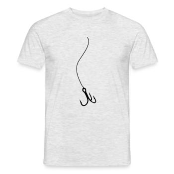 Angelhaken - Männer T-Shirt - Grau meliert - Vorne - AI Model Male 178 dark (178cm)