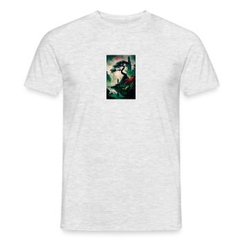 Stunning Minimalistic Japanese Landscape painting - Men's T-Shirt - heather grey - Front - AI Model Male 178 dark (178cm)