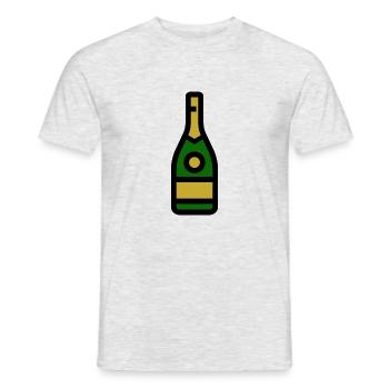 Champangner glass, sparkling wine, glass - Men's T-Shirt - heather grey - Front - AI Model Male 178 dark (178cm)