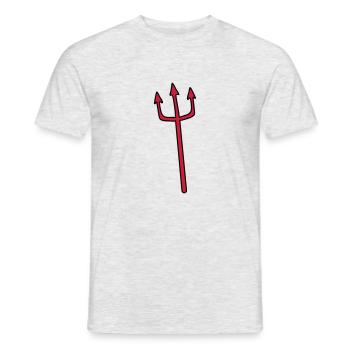 Teufel Dreizack Waffe Stechen - Männer T-Shirt - Grau meliert - Vorne - AI Model Male 178 dark (178cm)