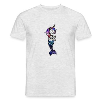 Licorne de la mer cosmique - T-shirt homme - gris chiné - Devant - AI Model Male 178 dark (178cm)