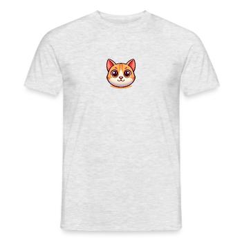 Freundliche Katze - Männer T-Shirt - Grau meliert - Vorne - AI Model Male 178 dark (178cm)