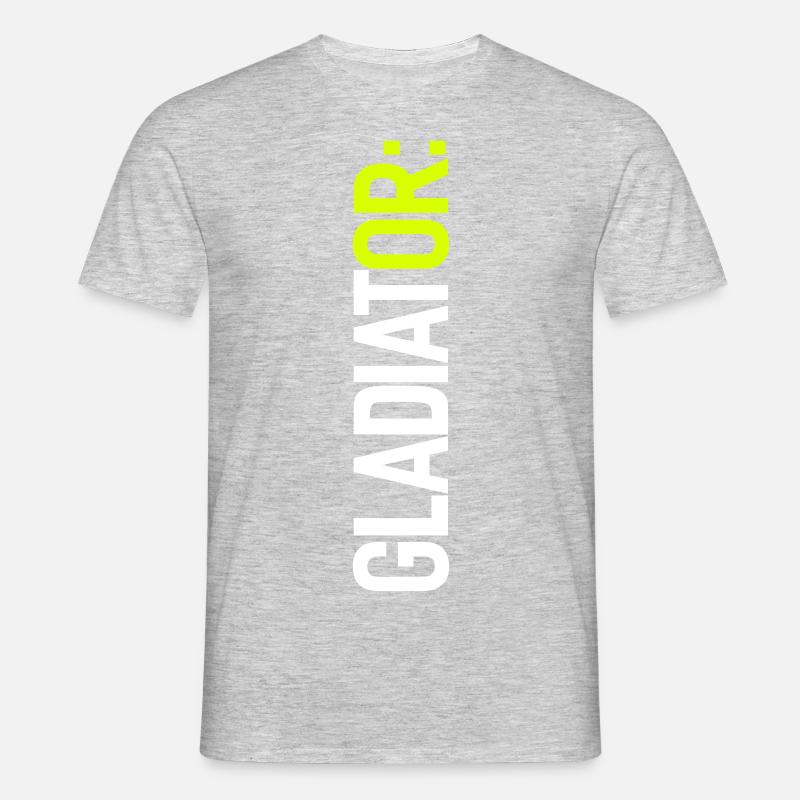 GLADIATOR: (oder ich!) - Männer T-Shirt - Grau meliert