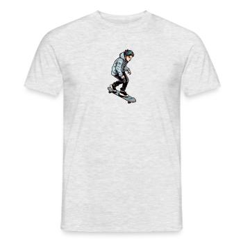 Patineur cool - T-shirt homme - gris chiné - Devant - AI Model Male 178 dark (178cm)
