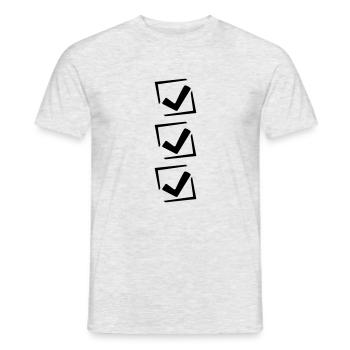 3 Haken Design - Men's T-Shirt - heather grey - Front - AI Model Male 178 dark (178cm)
