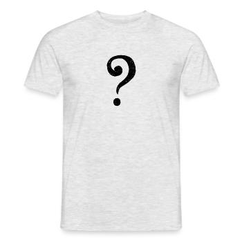 Question mark? - T-shirt homme - gris chiné - Devant - AI Model Male 178 dark (178cm)