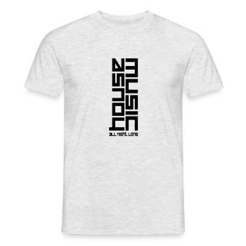 House Music - Men's T-Shirt - heather grey - Front - AI Model Male 178 dark (178cm)