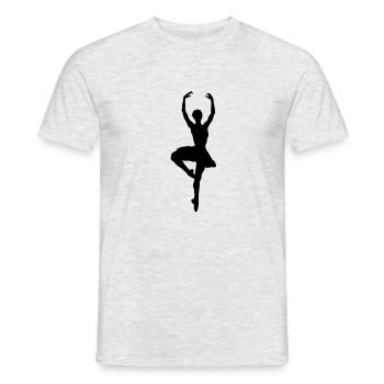 ballerina___f1 - T-shirt homme - gris chiné - Devant - AI Model Male 178 dark (178cm)