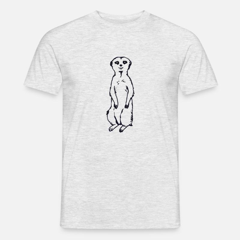 Erdmännchen Baby Geschenkidee - Männer T-Shirt - Grau meliert