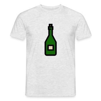 Weinflasche, Sektflasche - Männer T-Shirt - Grau meliert - Vorne - AI Model Male 178 dark (178cm)