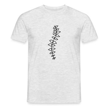 Eveu Flower Vine - Men's T-Shirt - heather grey - Front - AI Model Male 178 dark (178cm)