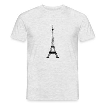 Paris Tour Eiffel - T-shirt homme - gris chiné - Devant - AI Model Male 178 dark (178cm)