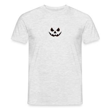 Halloween Citrouille Visage Visage Grimace Effrayant - T-shirt homme - gris chiné - Devant - AI Model Male 178 dark (178cm)