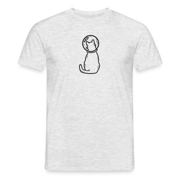 Katzonaut Cat Astronaute - T-shirt homme - gris chiné - Devant - AI Model Male 178 dark (178cm)