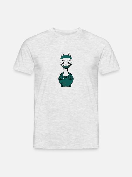Die Alpaka OP-Schwester - Männer T-Shirt - Grau meliert