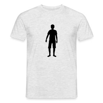 mann junge maennlich vater sommer kurze hose cool - Männer T-Shirt - Grau meliert - Vorne - AI Model Male 178 dark (178cm)