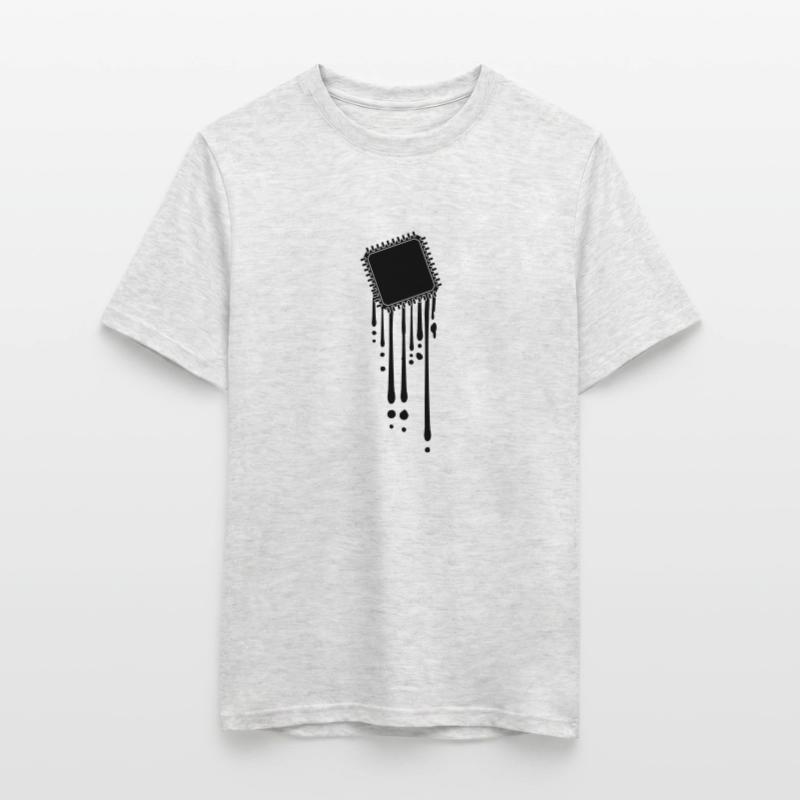 processor melt drops graffiti cpu computer Men's T-Shirt