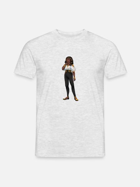 Ra-I, göttlich beschenkte Katzenmagische - Männer T-Shirt - Grau meliert