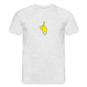 No-Katze. - Männer T-Shirt - Grau meliert - Vorne - AI Model Male 178 dark (178cm)