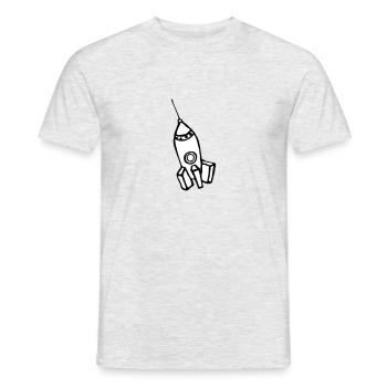 rocket - Men's T-Shirt - heather grey - Front - AI Model Male 178 dark (178cm)
