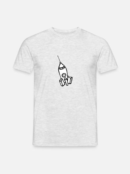 Fusée - T-shirt homme - gris chiné