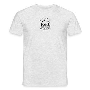 Glaube kann Berge versetzen - Männer T-Shirt - Grau meliert - Vorne - AI Model Male 178 dark (178cm)
