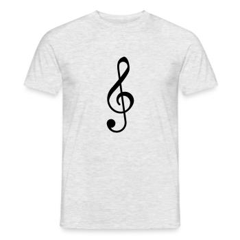 Violin Clef - Clef - Men's T-Shirt - heather grey - Front - AI Model Male 178 dark (178cm)