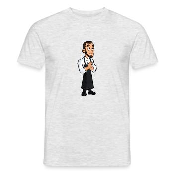 Pray Chef Thank You - Männer T-Shirt - Grau meliert - Vorne - AI Model Male 178 dark (178cm)