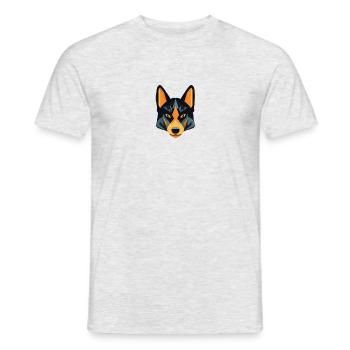 Hundekopf im Vektorstil - Männer T-Shirt - Grau meliert - Vorne - AI Model Male 178 dark (178cm)