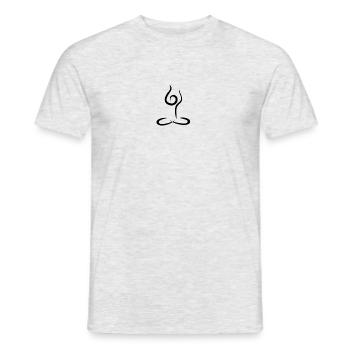 Yoga-Logo - Männer T-Shirt - Grau meliert - Vorne - AI Model Male 178 dark (178cm)
