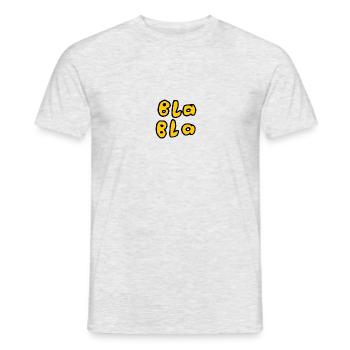 Bla Bla - Männer T-Shirt - Grau meliert - Vorne - AI Model Male 178 dark (178cm)